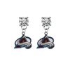 Colorado Avalanche CLEAR Swarovski Crystal Stud Rhinestone Earrings