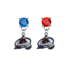 Colorado Avalanche BLUE & RED Swarovski Crystal Stud Rhinestone Earrings
