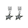 Dallas Stars CLEAR Swarovski Crystal Stud Rhinestone Earrings