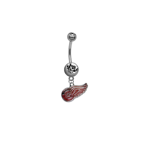 Detroit Red Wings NHL Hockey Belly Button Navel Ring