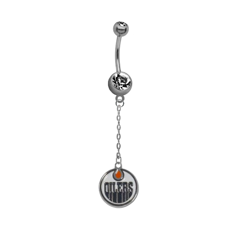 Edmonton Oilers Chain NHL Hockey Belly Button Navel Ring