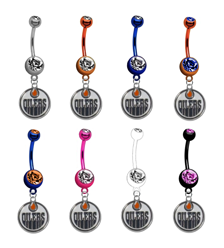 Edmonton Oilers NHL Hockey Belly Button Navel Ring - Pick Your Color