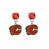 Calgary Flames RED Swarovski Crystal Stud Rhinestone Earrings