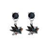San Jose Sharks BLACK Swarovski Crystal Stud Rhinestone Earrings