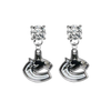Vancouver Canucks CLEAR Swarovski Crystal Stud Rhinestone Earrings