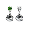Vancouver Canucks GREEN & CLEAR Swarovski Crystal Stud Rhinestone Earrings