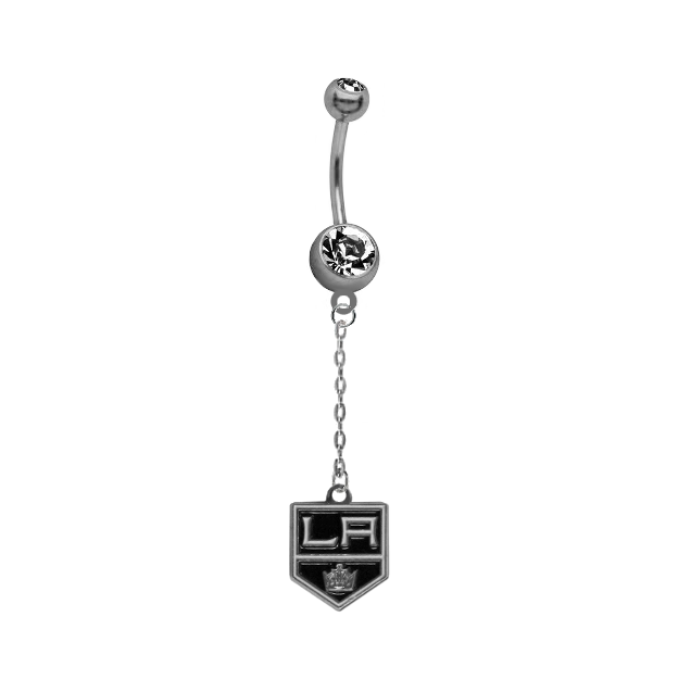 Los Angeles Kings Chain NHL Hockey Belly Button Navel Ring