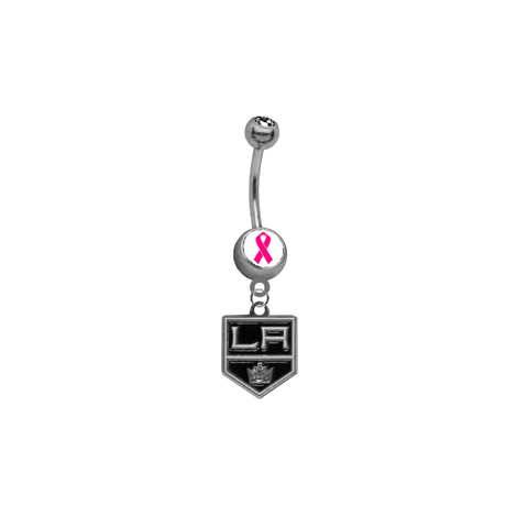 Los Angeles Kings Breast Cancer Awareness NHL Hockey Belly Button Navel Ring