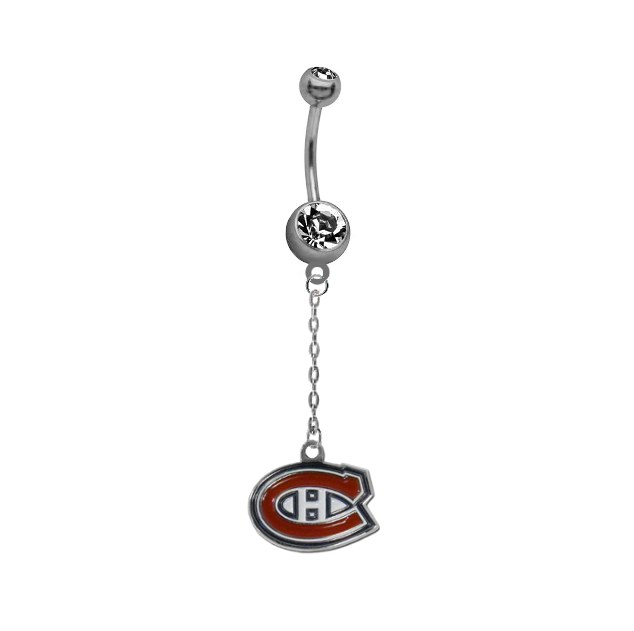 Montreal Canadiens Chain NHL Hockey Belly Button Navel Ring