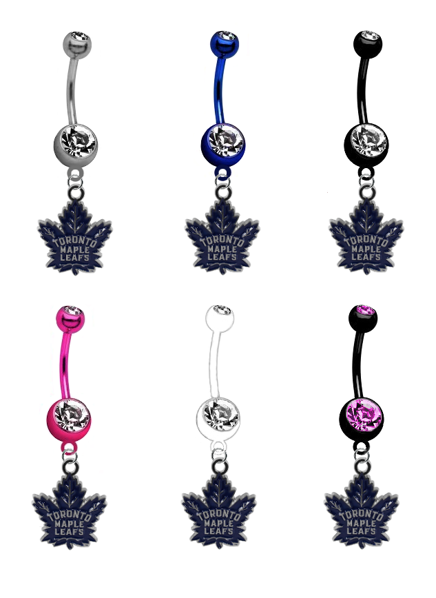 Toronto Maple Leafs NHL Hockey Belly Button Navel Ring - Pick Your Color