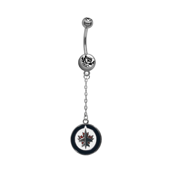 Winnipeg Jets Chain NHL Hockey Belly Button Navel Ring
