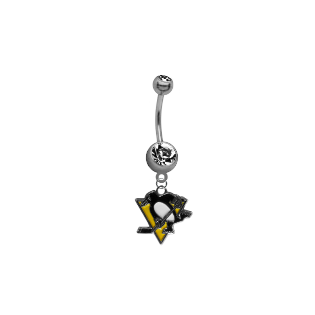Pittsburgh Penguins NHL Hockey Belly Button Navel Ring