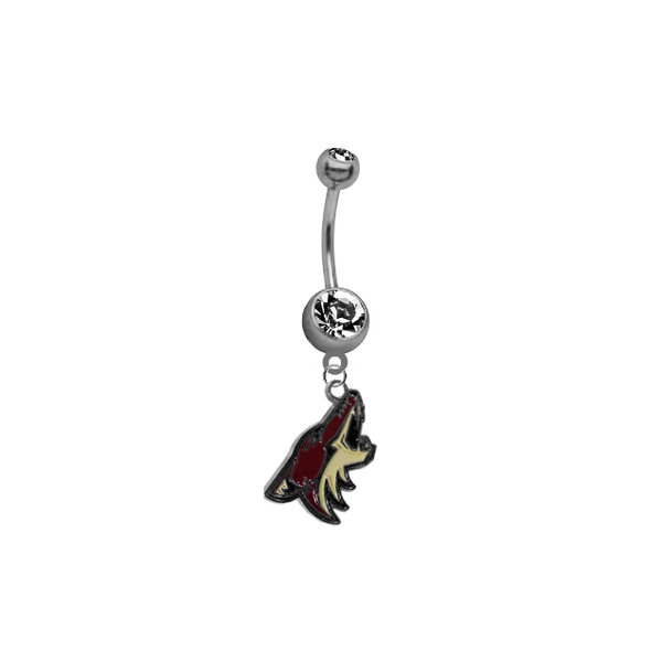 Phoenix Coyotes NHL Hockey Belly Button Navel Ring