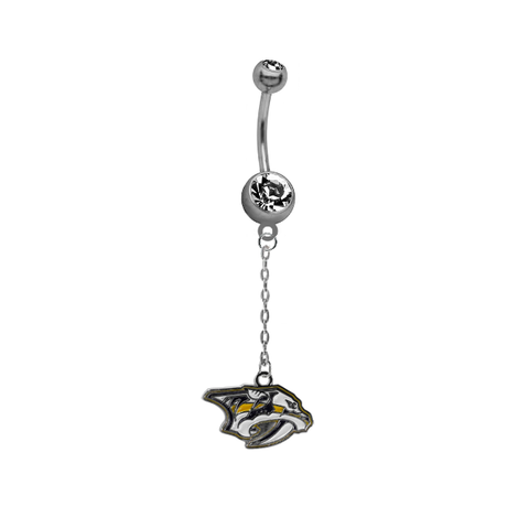 Nashville Predators Chain NHL Hockey Belly Button Navel Ring