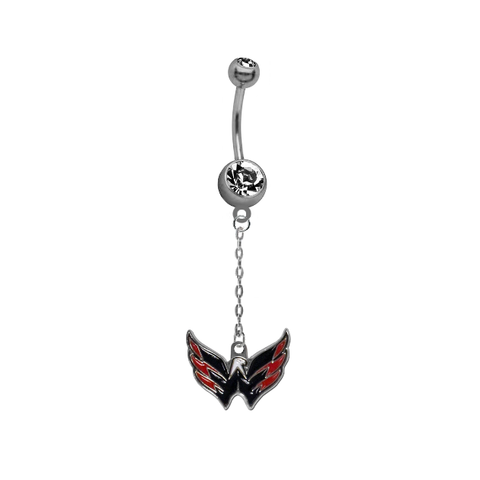 Washington Capitals Chain NHL Hockey Belly Button Navel Ring