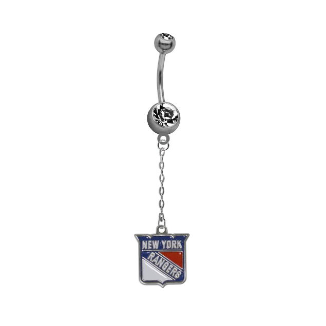 New York Rangers Chain NHL Hockey Belly Button Navel Ring