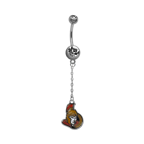 Ottawa Senators Chain NHL Hockey Belly Button Navel Ring