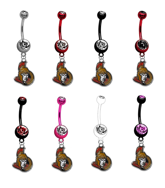 Ottawa Senators NHL Hockey Belly Button Navel Ring - Pick Your Color
