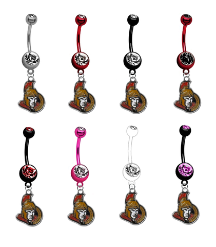 Ottawa Senators NHL Hockey Belly Button Navel Ring - Pick Your Color