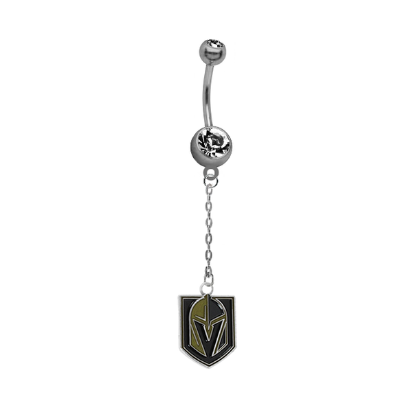 Vegas Golden Knights Chain NHL Hockey Belly Button Navel Ring