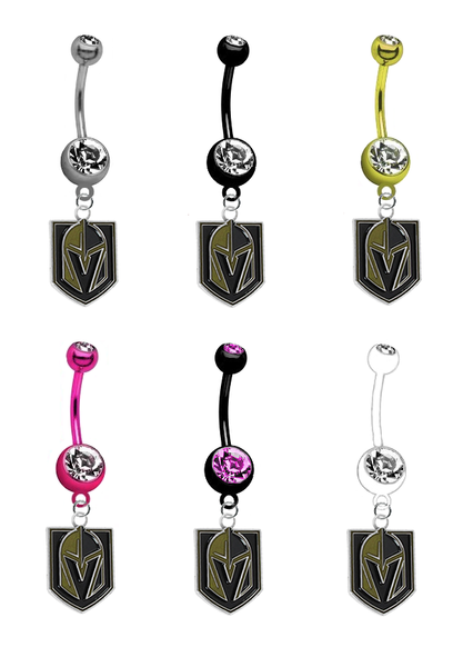 Vegas Golden Knights NHL Hockey Belly Button Navel Ring - Pick Your Color