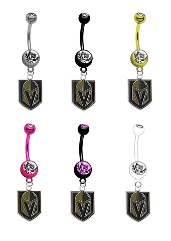 Vegas Golden Knights NHL Hockey Belly Button Navel Ring - Pick Your Color