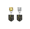 Vegas Golden Knights GOLD & CLEAR Swarovski Crystal Stud Rhinestone Earrings