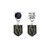 Vegas Golden Knights BLACK & CLEAR Swarovski Crystal Stud Rhinestone Earrings