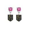 Vegas Golden Knights PINK Swarovski Crystal Stud Rhinestone Earrings