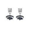 Nevada Wolf Pack CLEAR Swarovski Crystal Stud Rhinestone Earrings