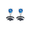Nevada Wolf Pack BLUE Swarovski Crystal Stud Rhinestone Earrings