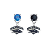 Nevada Wolf Pack BLUE & BLACK Swarovski Crystal Stud Rhinestone Earrings