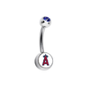 Anaheim Angels Blue Swarovski Crystal Classic Style MLB Belly Ring