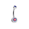 Chicago Cubs Blue Swarovski Crystal Classic Style MLB Belly Ring