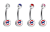 Chicago Cubs Style 2 Swarovski Crystal Classic Style MLB Belly Ring