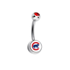 Chicago Cubs Style 2 Red Swarovski Crystal Classic Style MLB Belly Ring