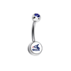 Chicago White Sox Retro Blue Swarovski Crystal Classic Style MLB Belly Ring