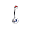 Chicago White Sox Retro Red Swarovski Crystal Classic Style MLB Belly Ring