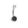 Colorado Rockies Clear Swarovski Crystal Classic Style MLB Belly Ring