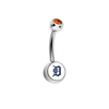 Detroit Tigers Orange Swarovski Crystal Classic Style MLB Belly Ring