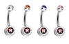 Houston Astros Swarovski Crystal Classic Style MLB Belly Ring