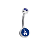 Los Angeles Dodgers Blue Swarovski Crystal Classic Style MLB Belly Ring