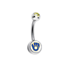 Milwaukee Brewers Retro Gold Swarovski Crystal Classic Style MLB Belly Ring