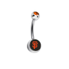 San Francisco Giants Orange Swarovski Crystal Classic Style MLB Belly Ring