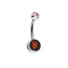 San Francisco Giants Pink Swarovski Crystal Classic Style MLB Belly Ring