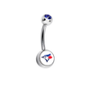 Toronto Blue Jays Blue Swarovski Crystal Classic Style MLB Belly Ring