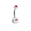 Toronto Blue Jays Red Swarovski Crystal Classic Style MLB Belly Ring