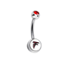 Atlanta Falcons Red Swarovski Crystal Classic Style NFL Belly Ring