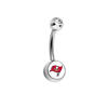 Tampa Bay Buccaneers Clear Swarovski Crystal Classic Style NFL Belly Ring