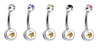 Minnesota Vikings Swarovski Crystal Classic Style NFL Belly Ring